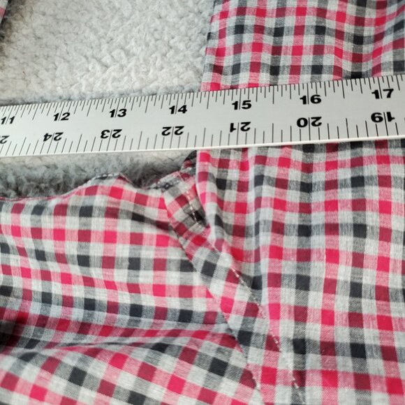 Jack Maverick Men's Button Up Long Sleeve Check Red Gray Large New Without Tag - Picture 3 of 8